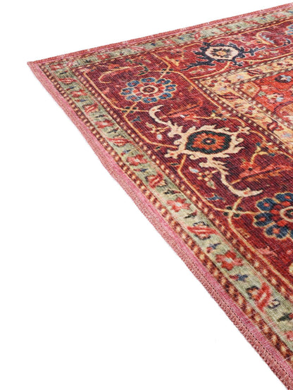RugVista, Georgia Oriental, Rug, 200 x 300 cm, Rectangle, Short Pile, Modern, Oeko-TEX Standard 100, Living Room, Bedroom, Dining Room/Kitchen, Hallway, Office, Dry Clean Only, Red/Pink