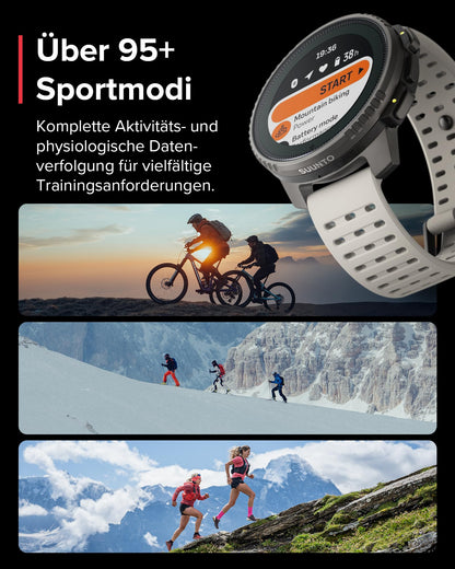 SUUNTO Vertical Abenteueruhr: Zweifrequenz GPS, Solar, Offline-Navigation, 65 Tage Akku, bis 100m