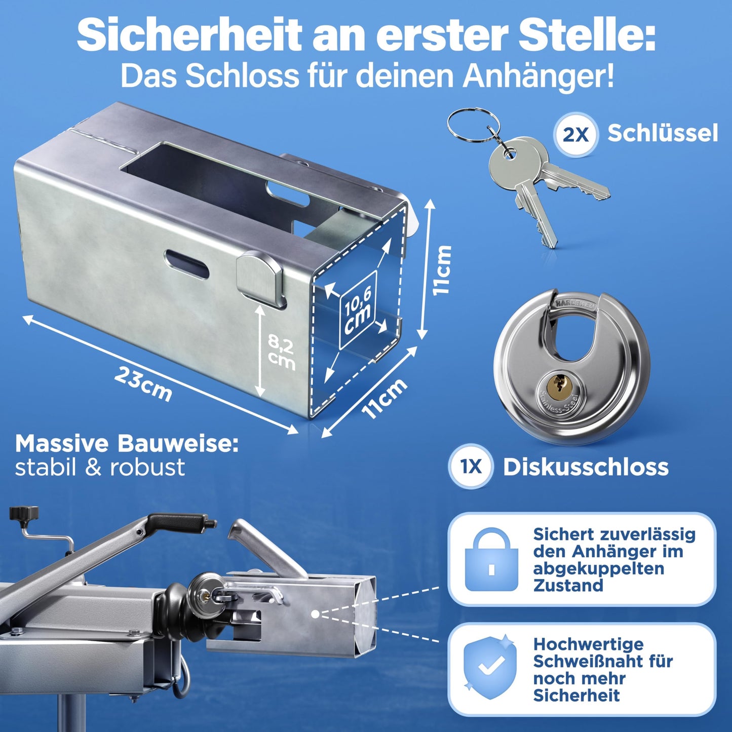 Deagle® trailer lock: Optimal protection when uncoupled in any weather conditions