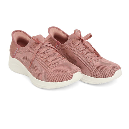 Skechers 'Ultra Flex 3.0 Brilliant Path' Damen Sneaker (Mauve Knit/Pink Trim)