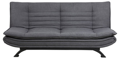 AC Design Furniture 'Jasper' Bettcouch in Dunkelgrau/Schwarz: Schlafsofa mit 3 Liegepositionen