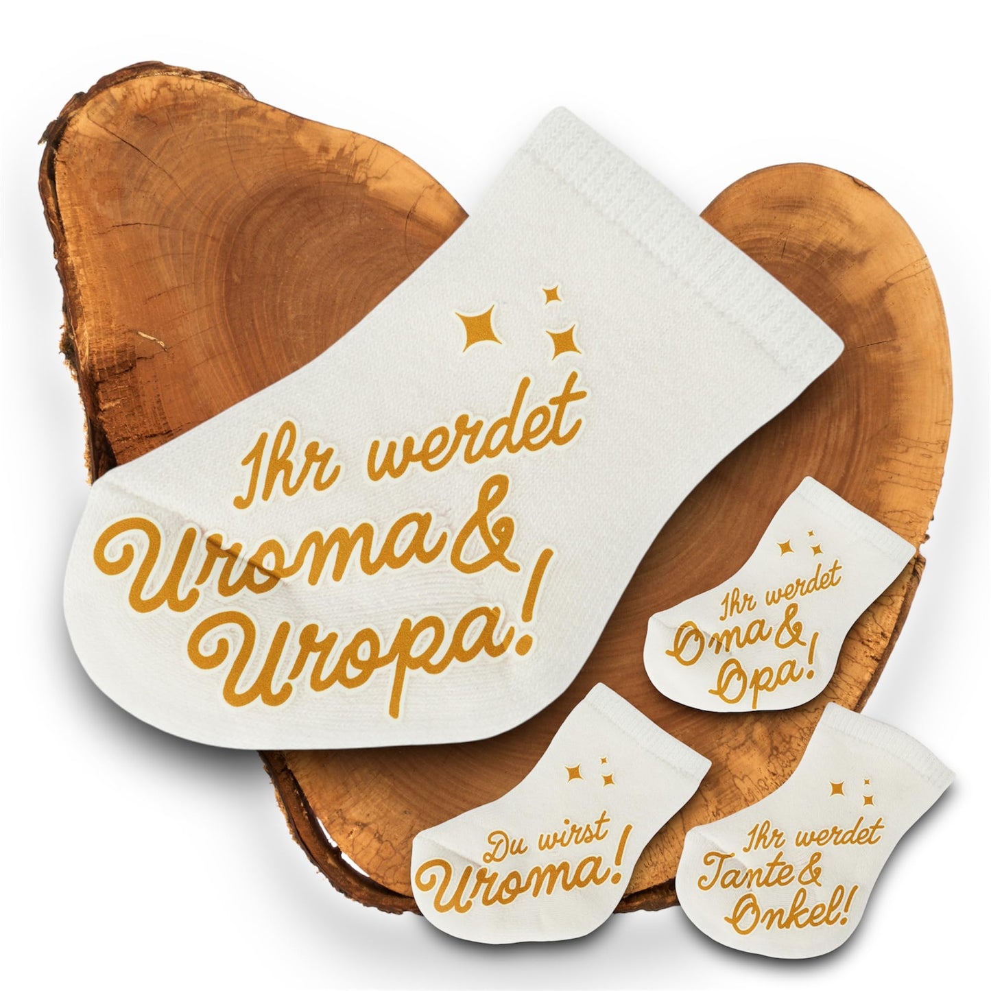 goldprintz I You're going to be a great-grandma and great-grandpa I Pregnancy announcement I Gold printed baby socks I We're having a baby announcement I Pregnancy announcement I Surprise baby news