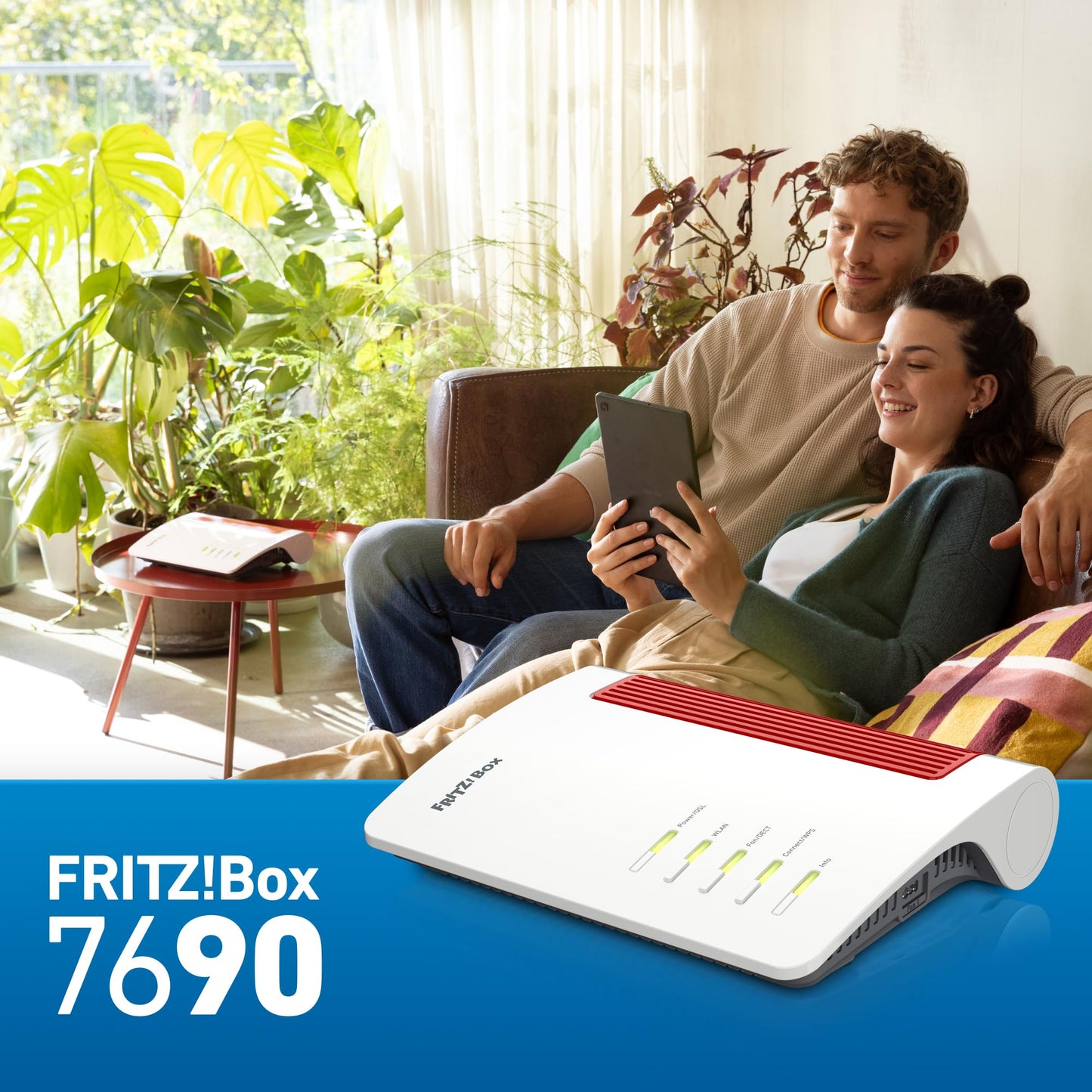 FRITZ!Box 7690 (Wi-Fi 7 DSL router with 5,760 MBit/s (5GHz) - DECT basis