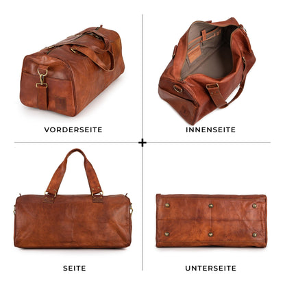 BERLINER BAGS 'Oslo Weekender' Reisetasche aus Leder (Braun): 45 Liter