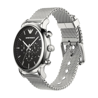 Emporio Armani 'AR1808' Chronograph Men's Watch (46mm): Stainless Steel, Water Resistant