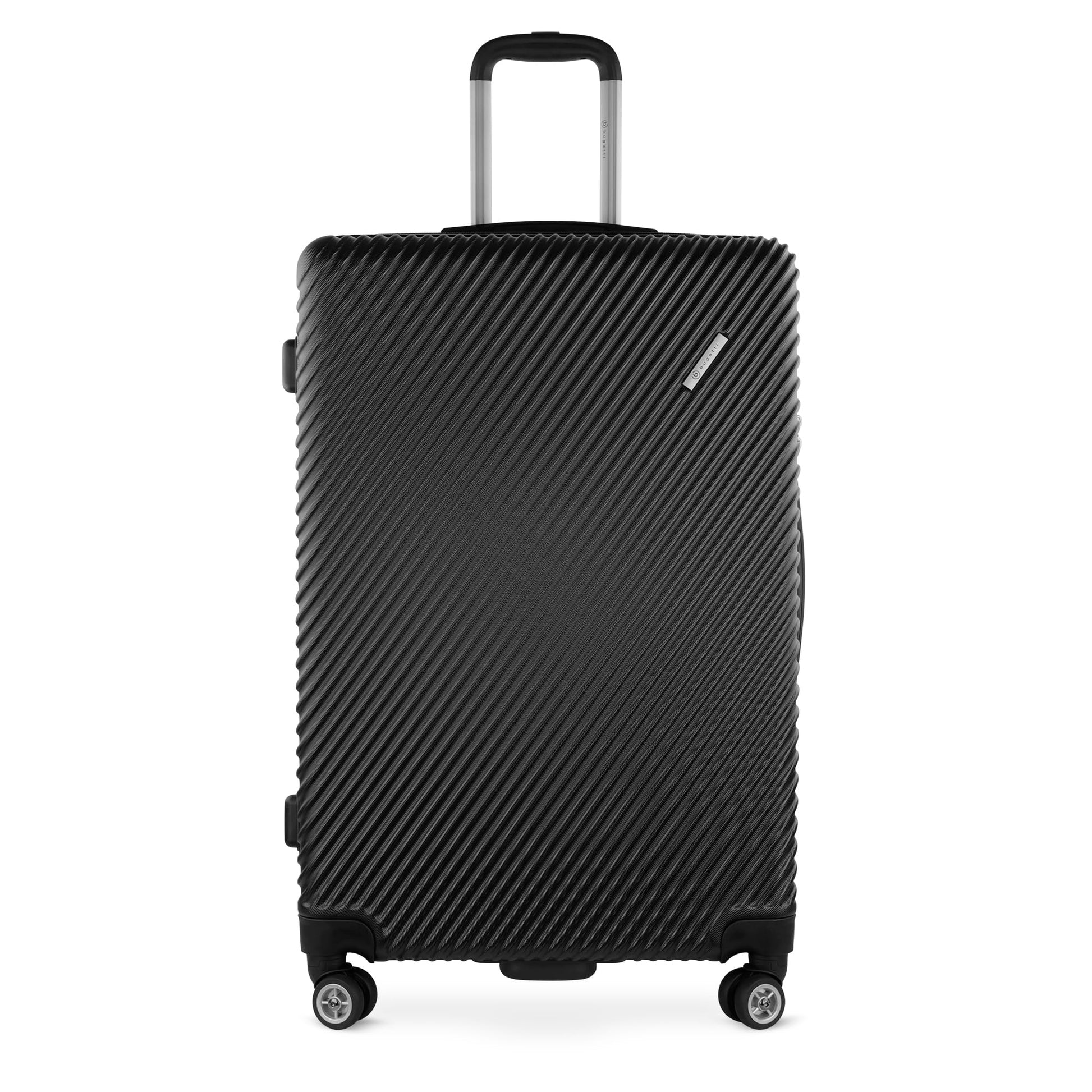 BUGATTI Hartschalen Reisekoffer 'Pure L' aus recyceltem PET (79 Liter): Schwarz