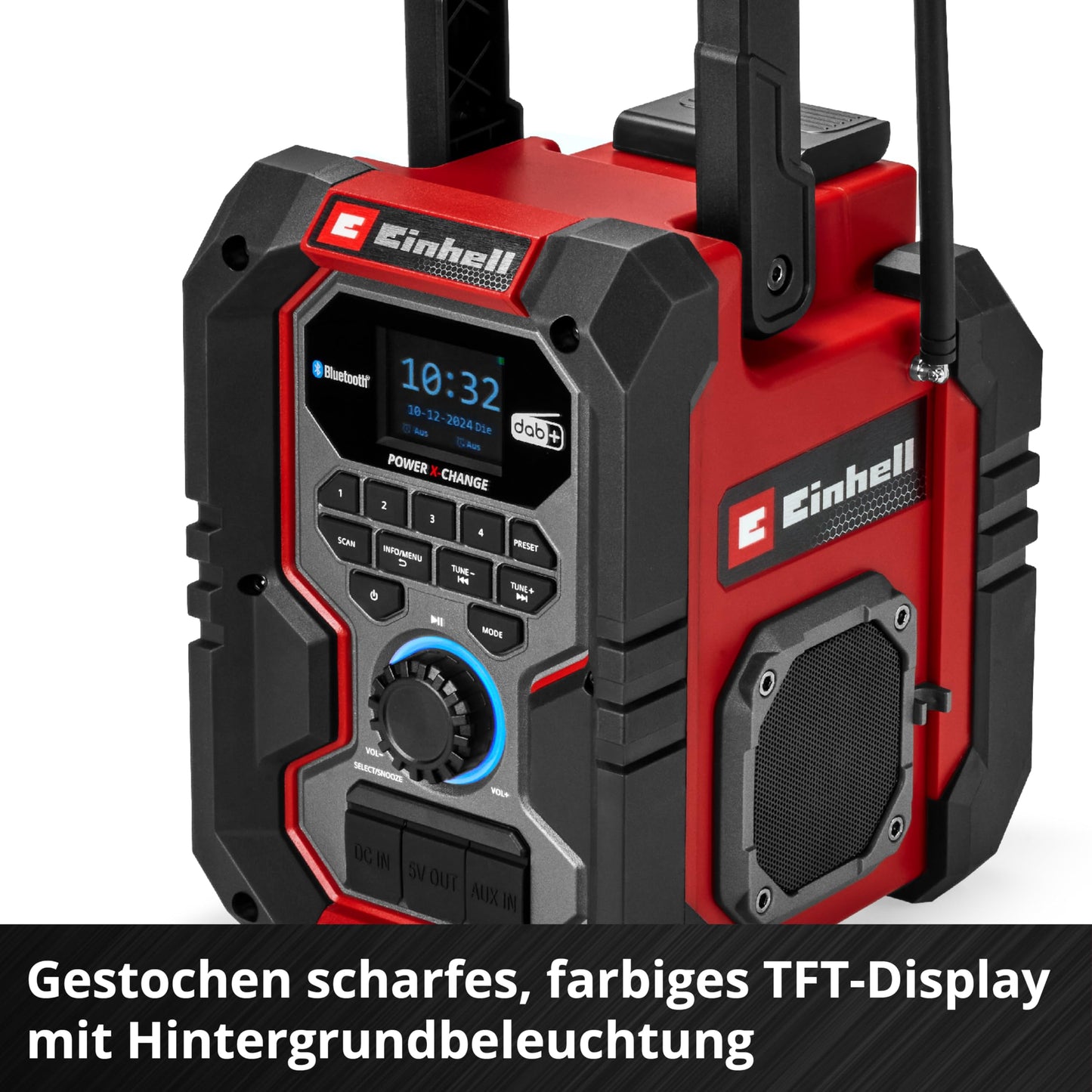 Einhell Akku-Baustellenradio (TE-CR 18) Li DAB+/FM/BT - Solo Power X-Change ohne Akku