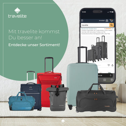 TRAVELITE 'Bali' hard-shell travel suitcase set (3 pieces): TSA combination lock 