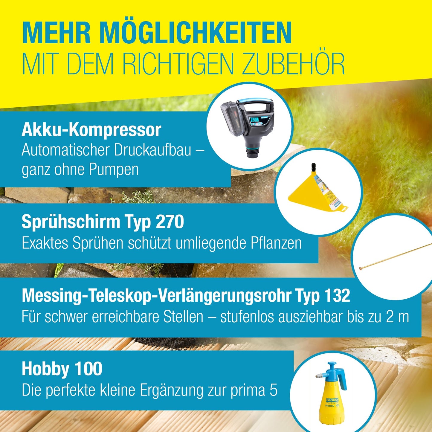 GLORIA pressure sprayer 'prima 5' (5L capacity): sprayer for plant protection