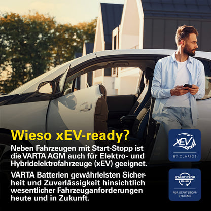VARTA Silver Dynamic AGM starter battery A7 (E39): 12V-70Ah-760A for cars with high energy requirements
