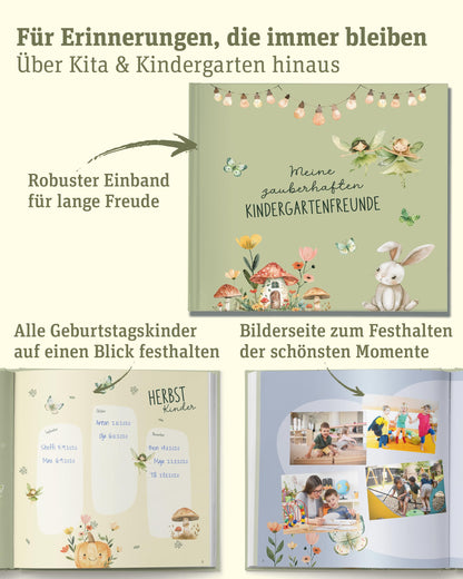 Meine zauberhaften Kindergartenfreunde: Das Freundebuch für Kita-Kinder