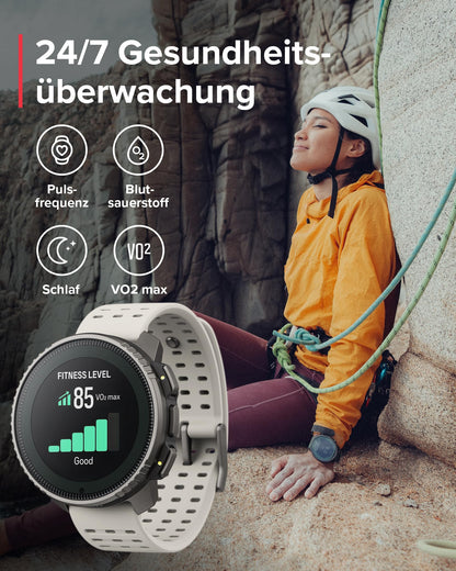 SUUNTO Vertical Abenteueruhr: Zweifrequenz GPS, Solar, Offline-Navigation, 65 Tage Akku, bis 100m