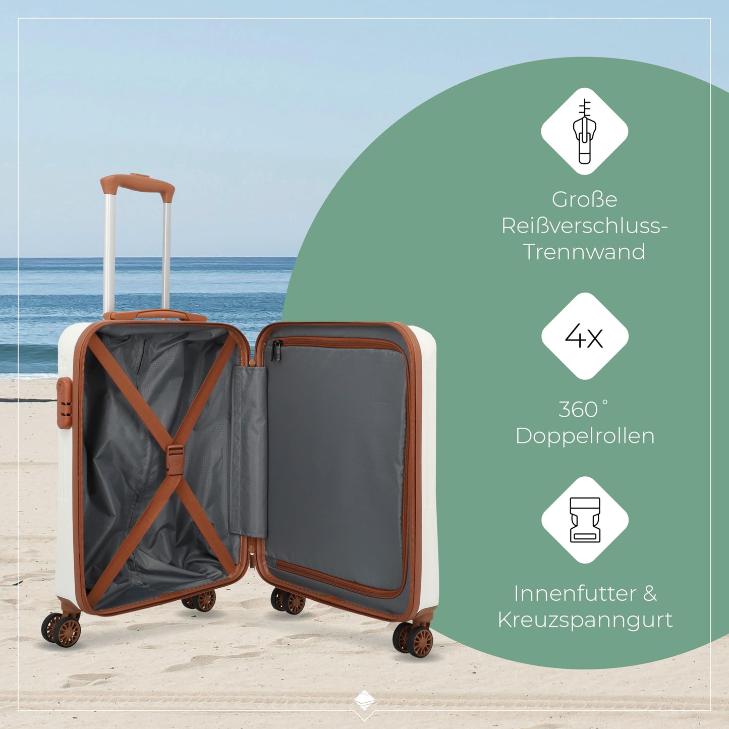 TRAVELITE 'Bali' hard-shell travel suitcase set (3 pieces): TSA combination lock 