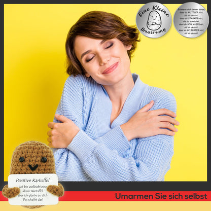 Tixlux Positive Kartoffel: Handgemachte Ermutigungs-Puppe | Silber & Geschenkidee