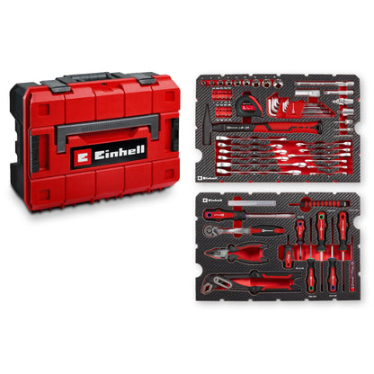 Original Einhell E-CASE 80-tlg. Werkzeugkoffer (Werkzeug-Set für die Werkstatt oder zu Hause))