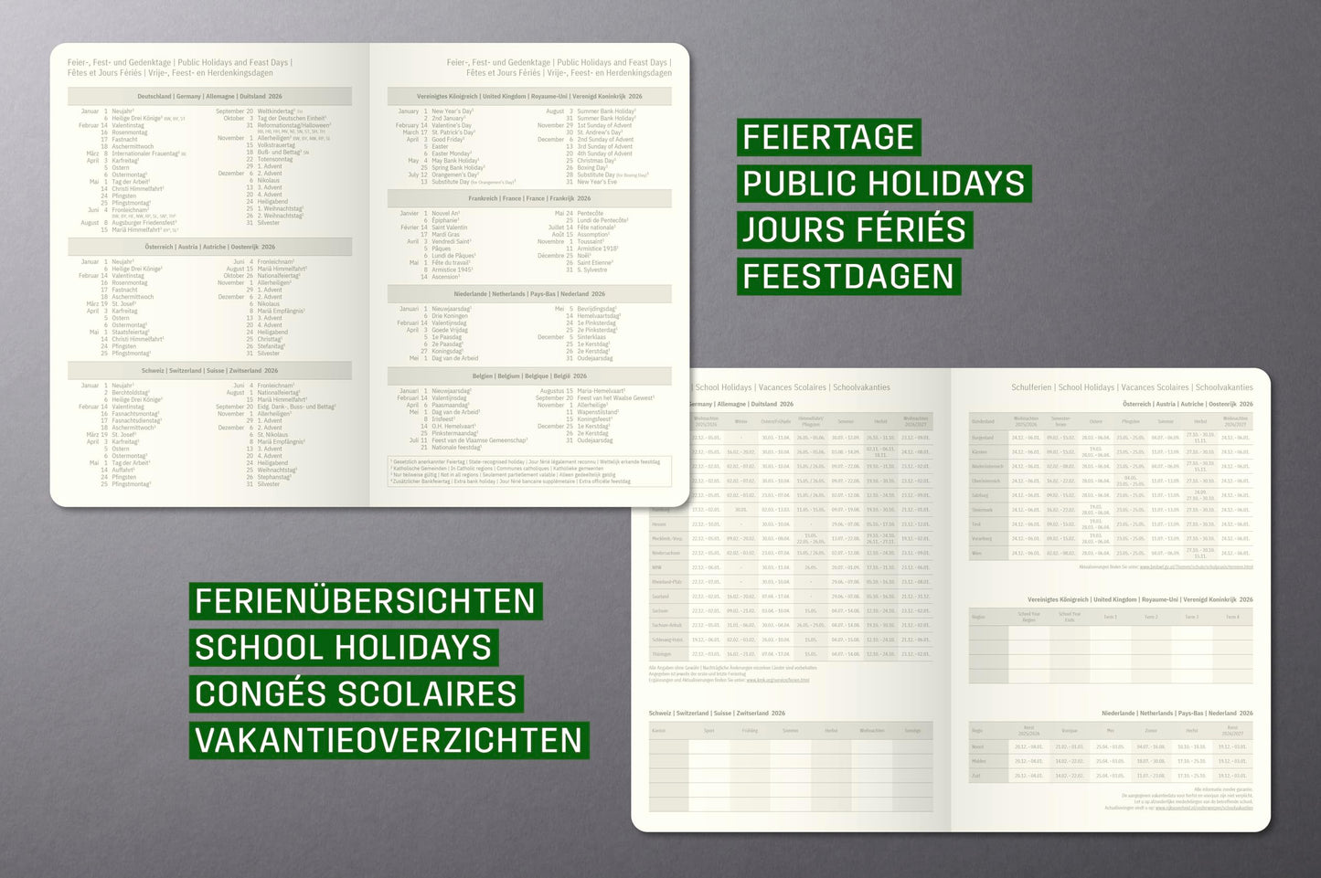 Planungsbuch 2026 Extra-Groß: A4+, Hardcover, 192 Seiten, Stiftschlaufe, Archivtasche