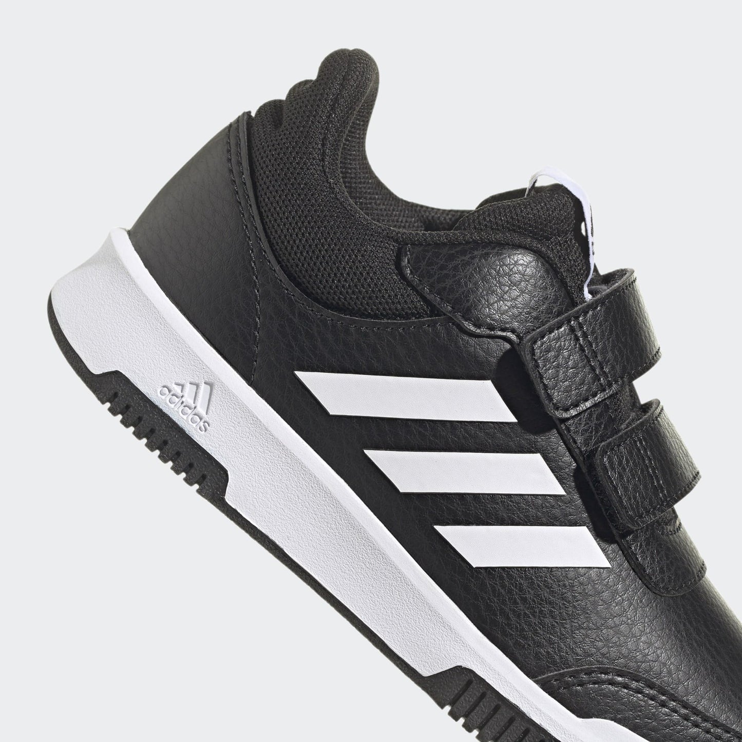 adidas 'Tensaur' Hook and Loop Running Shoes for Kids: Black and White