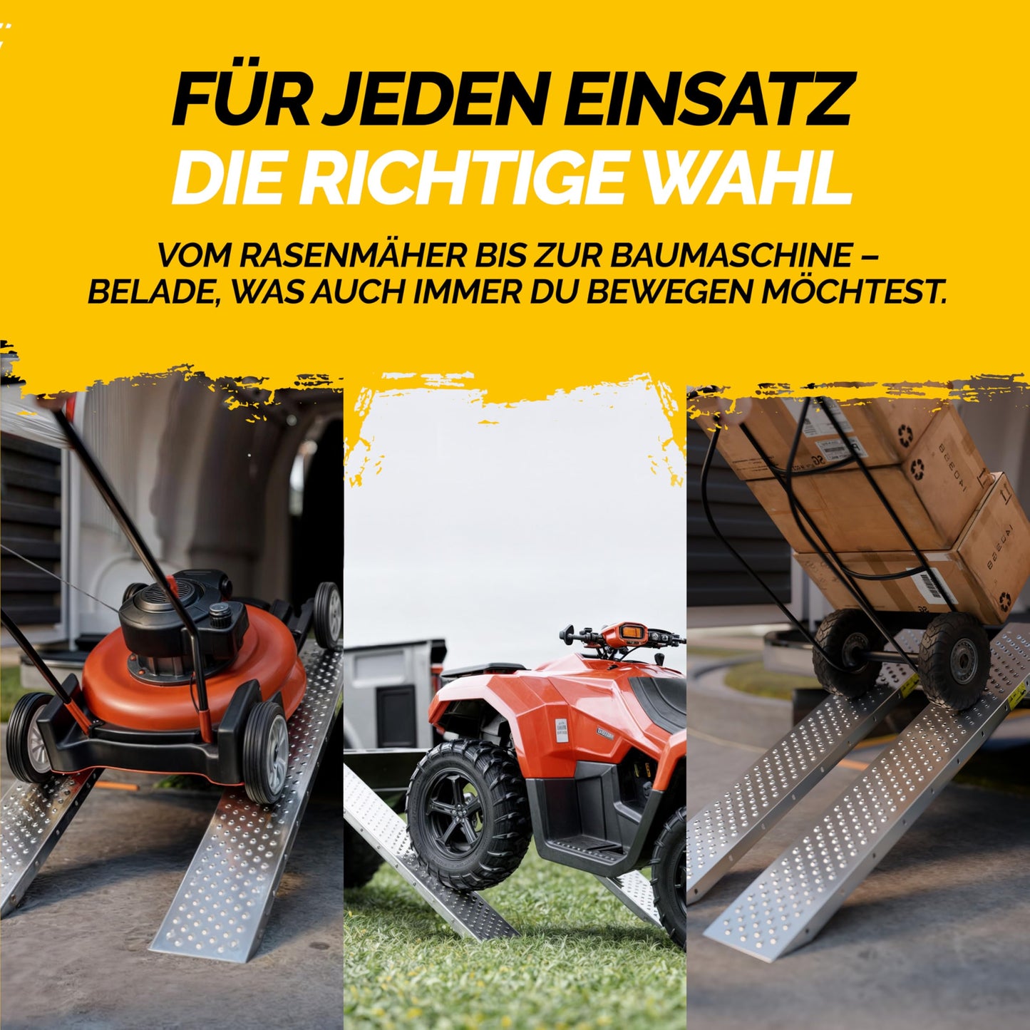 MONZANA® 2x Auffahrrampe: 400kg Tragfähigkeit aus galvanisierter Stahl (160x22,5x4,5cm)