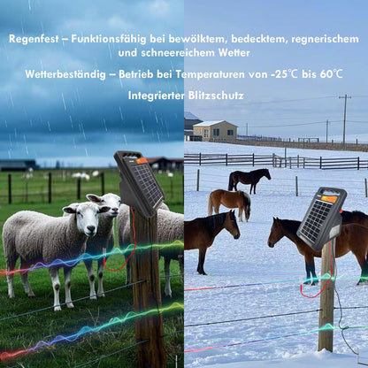 FenceMate Tragbares Weidezaungerät Solar mit einem Output von 0,15J für bis zu 2km