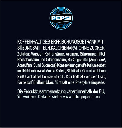 Pepsi Electric Blue - Zero Zucker (6x 0.5l) | Das neue Limited Edition von Pepsi
