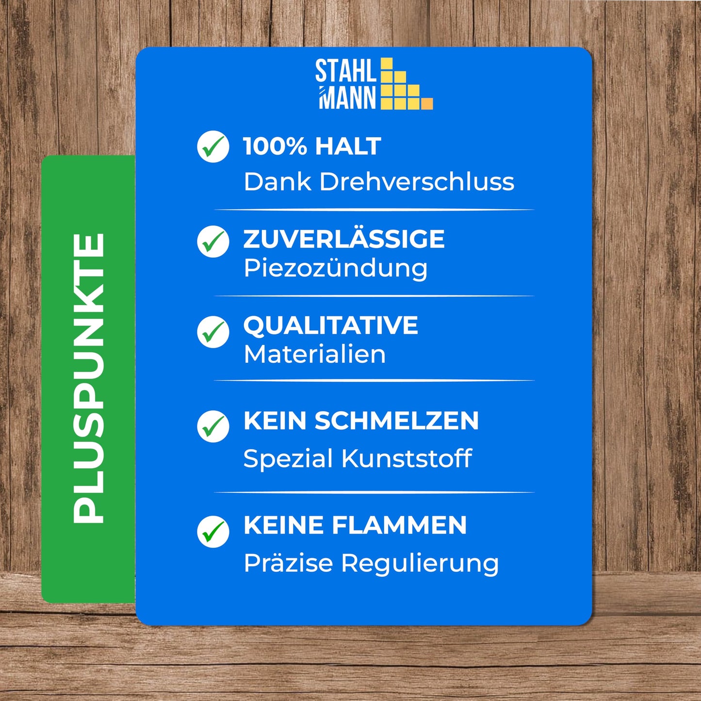 STAHLMANN® Gasbrenner mit Kartusche (8x227g): Flambierbrenner max. 1300°C Temperatur