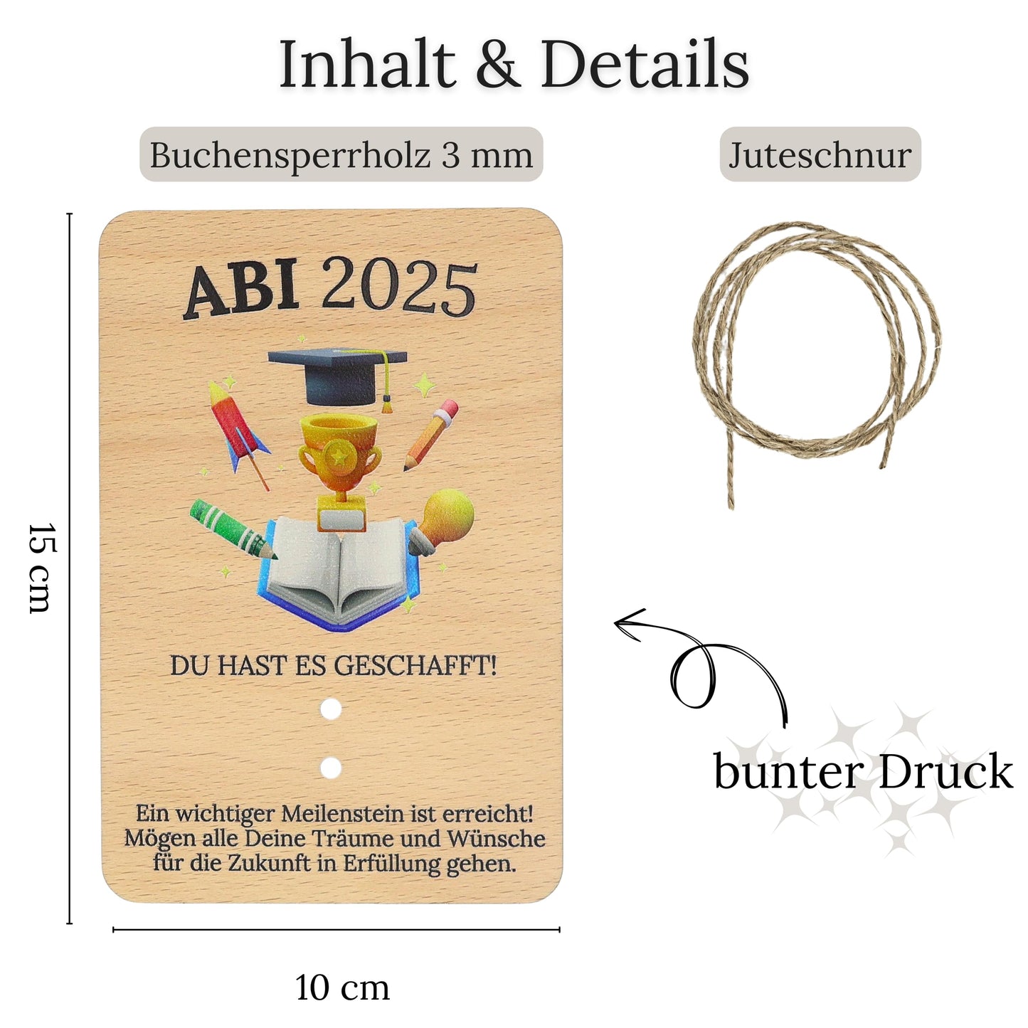 ZUKLA Geldgeschenk-Verpackung 'ABI 2025' (15x10cm): Die kreative Art, Geld zu verschenken