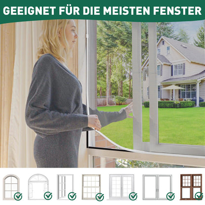 MLEJU Fliegengitter Fenster Magnet | Effektiver Insektenschutz mit einfachem Magnetrahmen