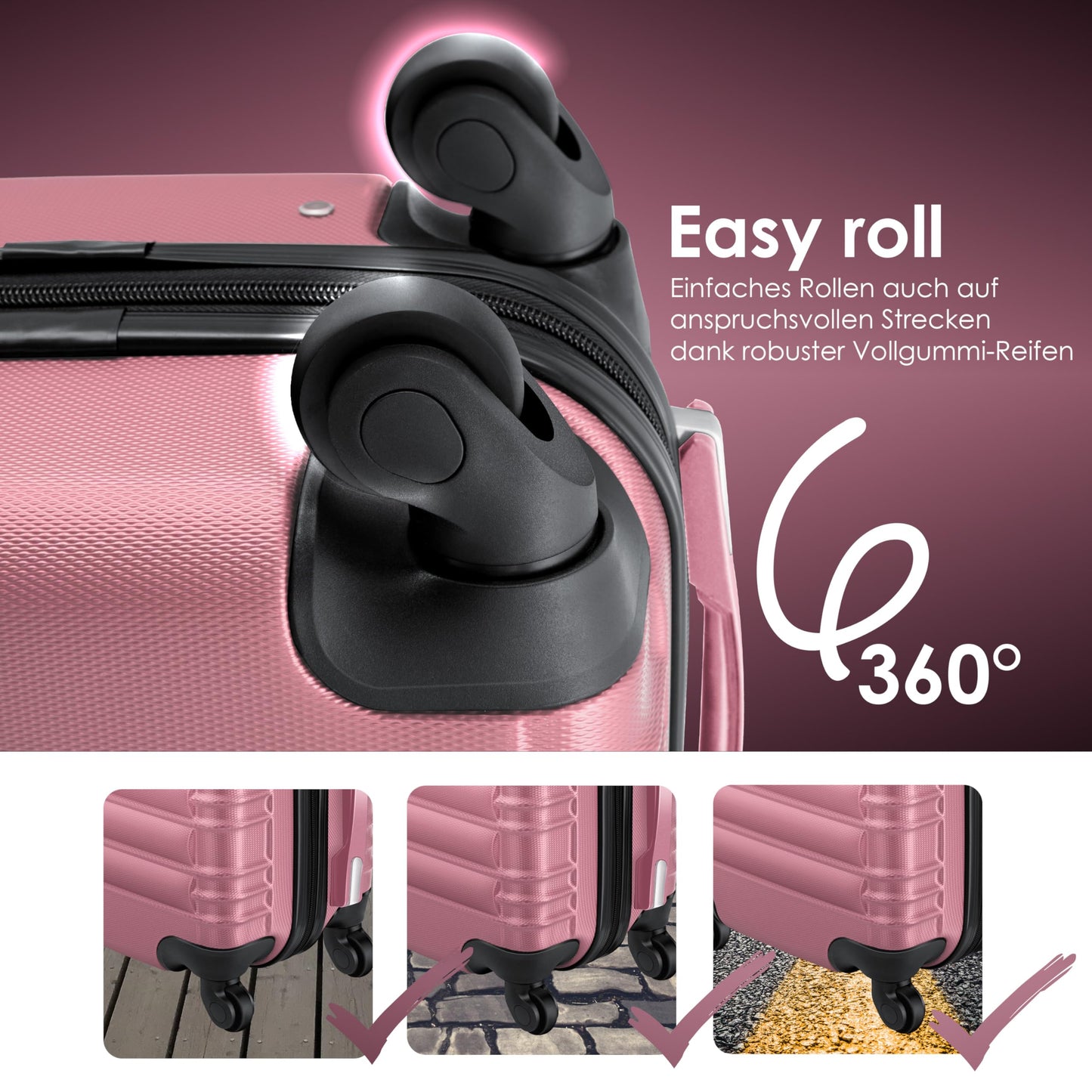 KESSER® Hartschalen Reisekoffer-Set (4-teilig) inkl. Kofferwaage und Gepäckanhänger