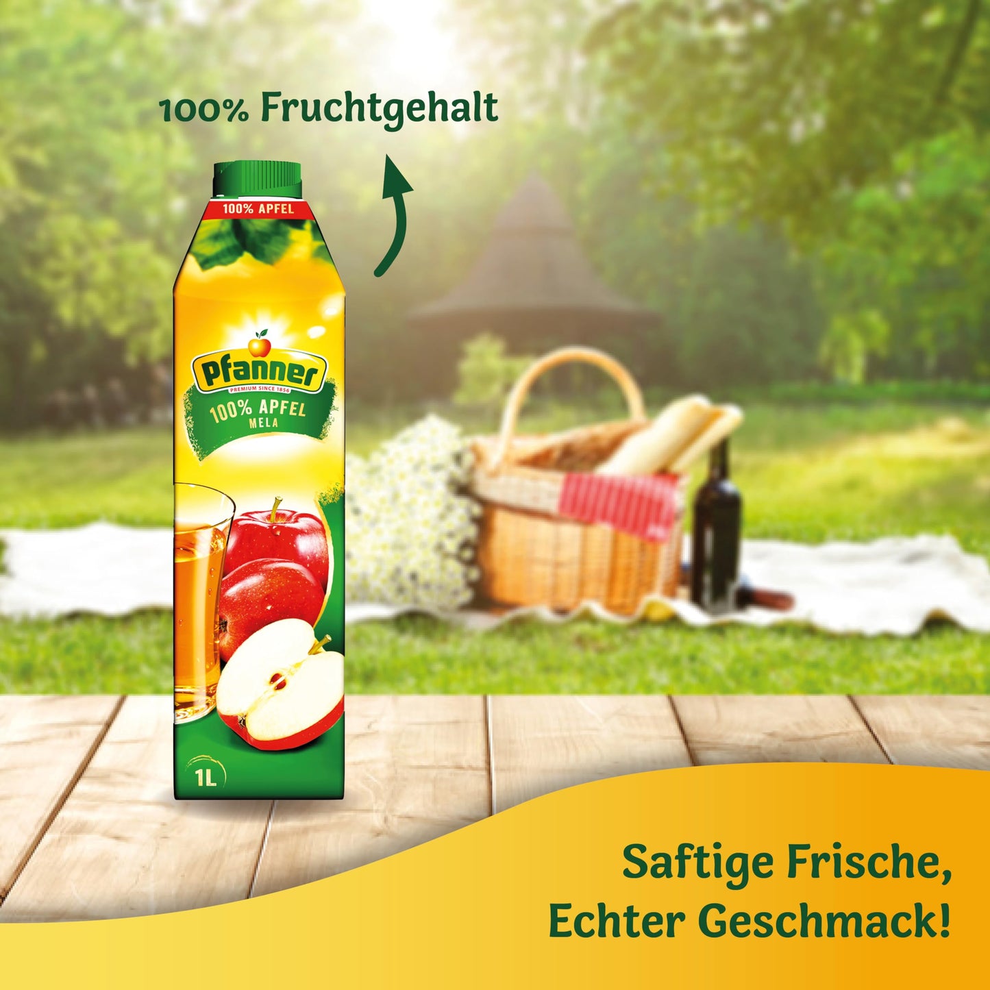 Pfanner 100% vitaminreicher Apfelsaft (8x 1 Liter): ohne Zuckerzusatz