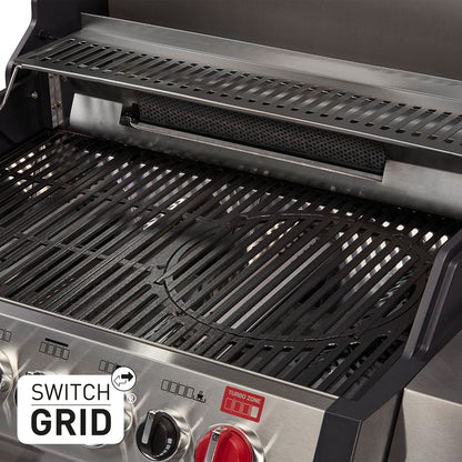 Enders® 'MONROE PRO 3-TURBO' gas grill: PanoVision view, SWITCH GRID, SIMPLE CLEAN