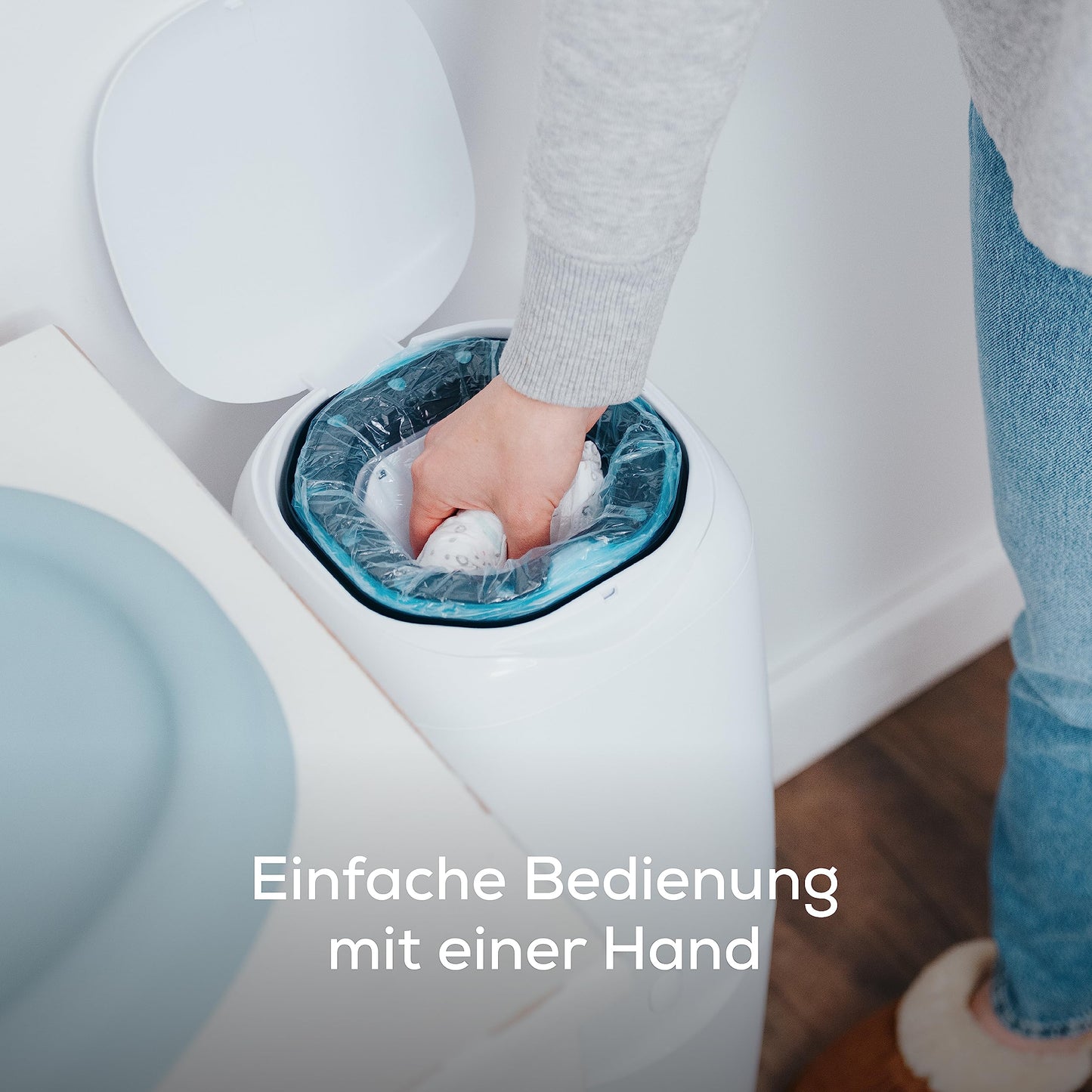 Angelcare Windeleimer Classic XL - Weiß - Geruchssicher & umweltschonend