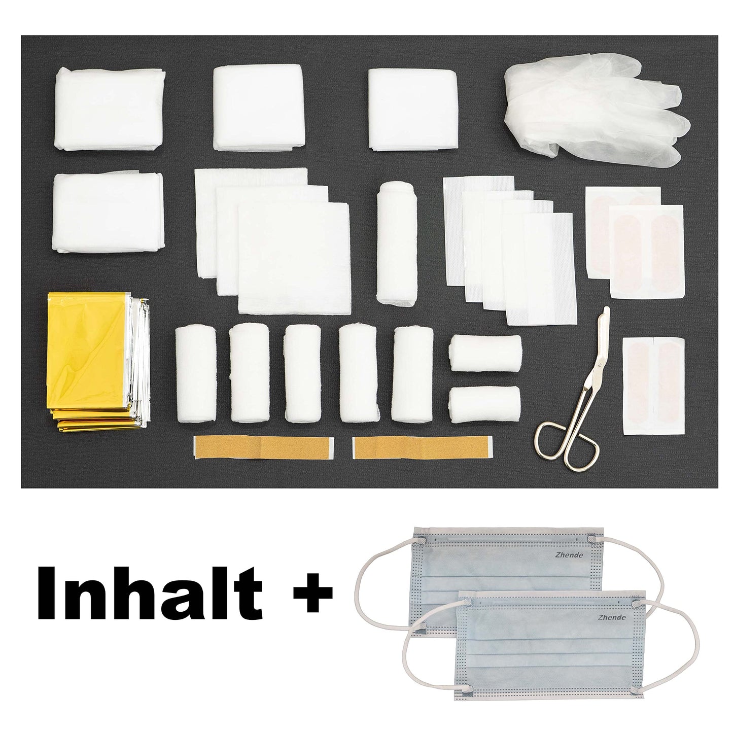 PETEX Verbandtasche aus Nylon-Gewebe: Inhalt nach DIN 13164 in Farbe Rot