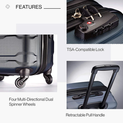 SAMSONITE 'Omni Pc' hard-shell travel suitcase set with TSA lock: Expandable 