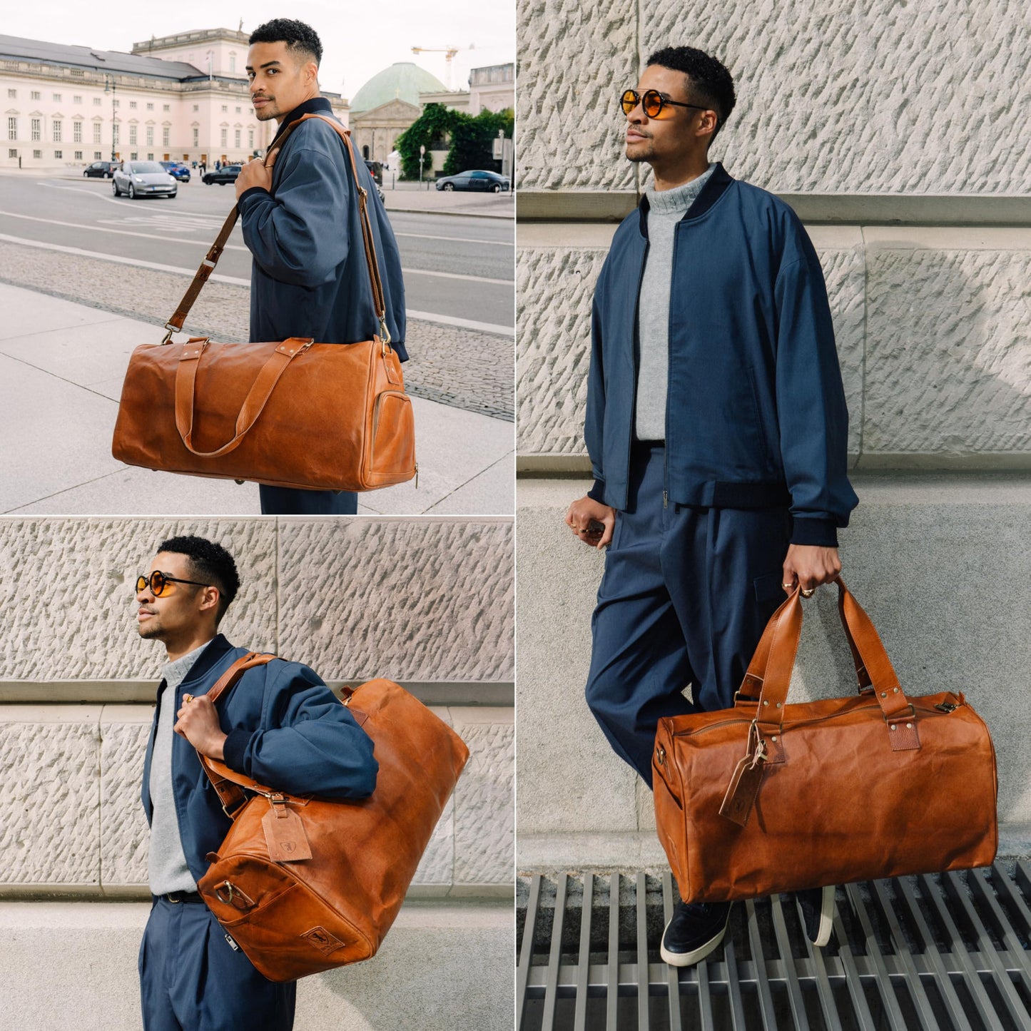 BERLINER BAGS 'Oslo Weekender' Reisetasche aus Leder (Braun): 45 Liter