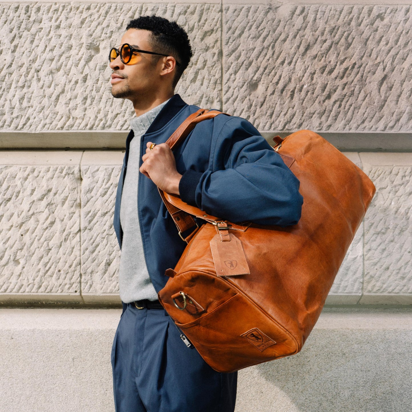 BERLINER BAGS 'Oslo Weekender' Reisetasche aus Leder (Braun): 45 Liter