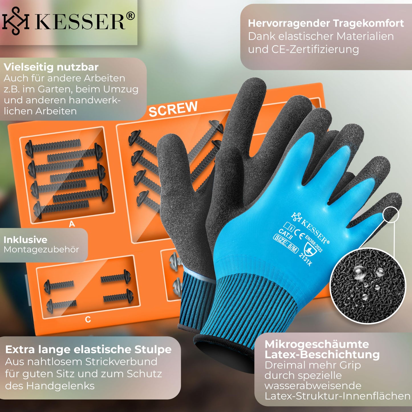 KESSER® Premium Gartentor aus Metall mit verzinktem Stahl inkl. Pfosten, Türklinke, Schlüssel