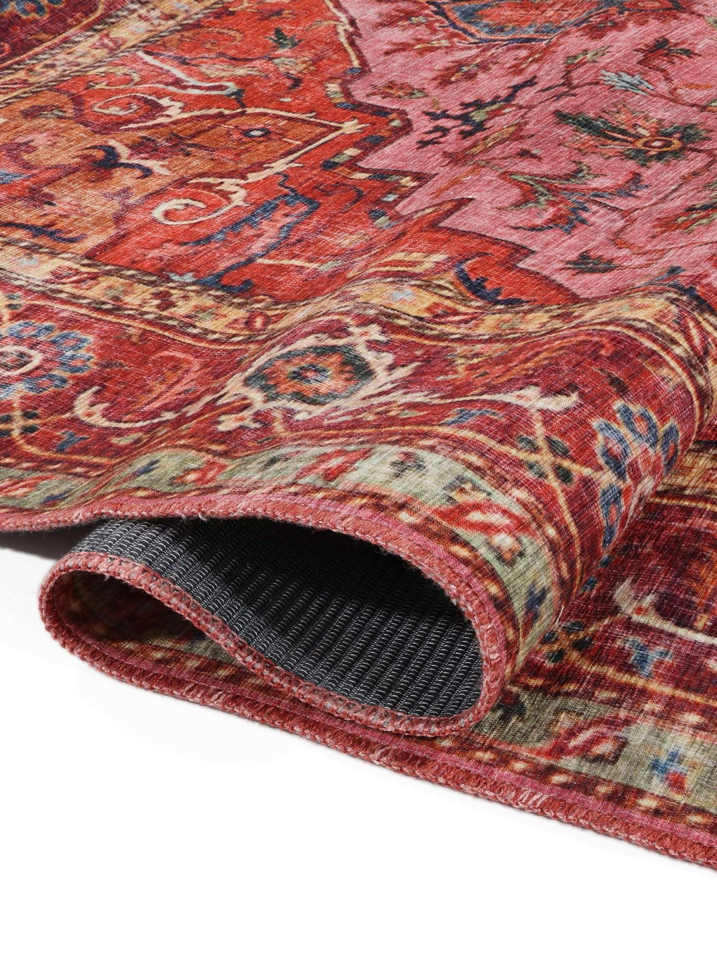 RugVista, Georgia Oriental, Rug, 200 x 300 cm, Rectangle, Short Pile, Modern, Oeko-TEX Standard 100, Living Room, Bedroom, Dining Room/Kitchen, Hallway, Office, Dry Clean Only, Red/Pink