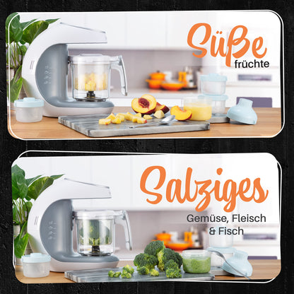 SWEETY FOX: 7-in-1 Multifunktions Babynahrungszubereiter mit automatische Reinigungsfunktion