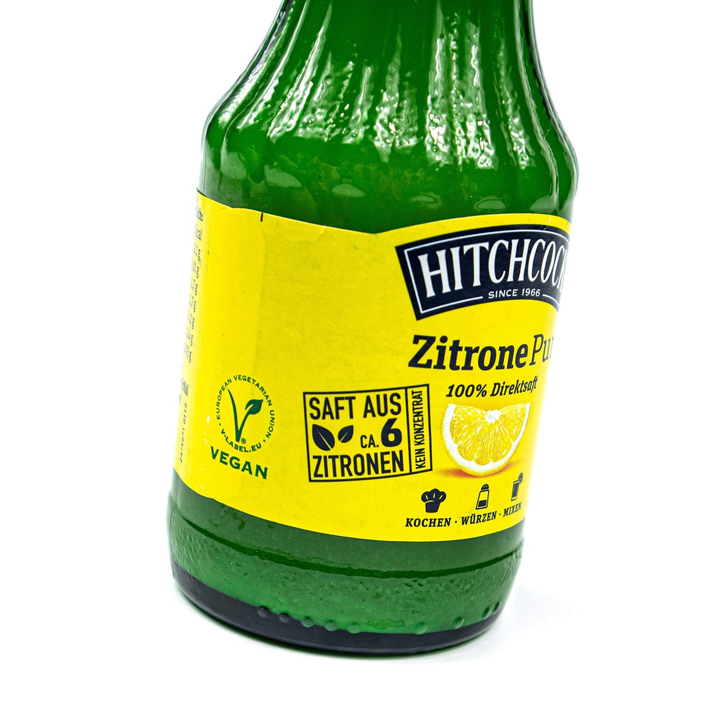 HITCHCOCK Zitrone Pur 100% Direktsaft (12er Pack): Premium Zitronensaft in 0,2 Liter Glasflaschen