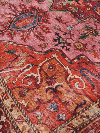 RugVista, Georgia Oriental, Rug, 200 x 300 cm, Rectangle, Short Pile, Modern, Oeko-TEX Standard 100, Living Room, Bedroom, Dining Room/Kitchen, Hallway, Office, Dry Clean Only, Red/Pink