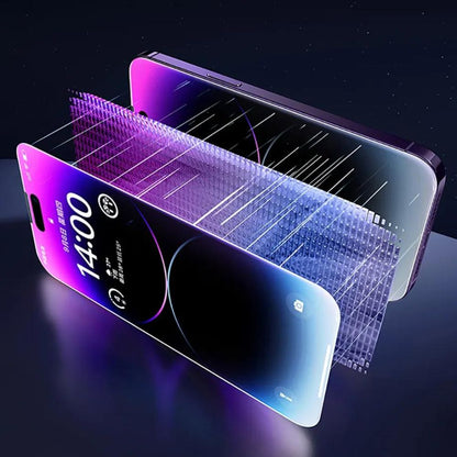 Premium 8K Display Schutzfolie für iPhone 15/14/13 Pro Max, Plus | Anti Spy - staubfreie Installation3
