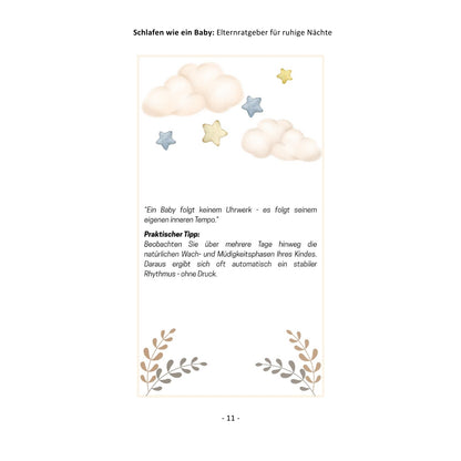 SCHLAFEN WIE EIN BABY: Elternratgeber für ruhige Nächte + BONUS und EXTRA-Kapitel: Schritt für Schritt - Praktische Tipps
