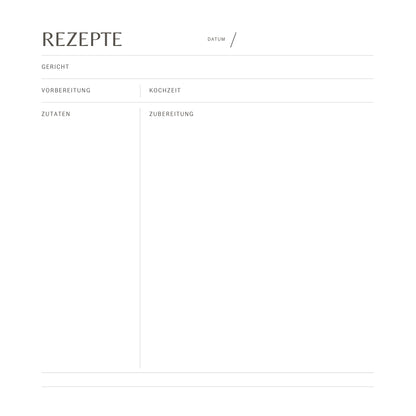 REZEPTEBUCH: Zutaten, Zubereitung, Erinnerungen - alles an einem Platz: Kochideen-Tagebuch