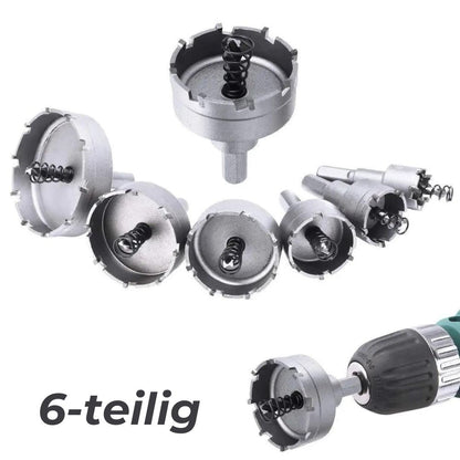 6tlg. Metallbohrer-Set mit Hartmetallspitze 16-32mm: Lochsägen für Metall und Holz1