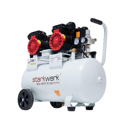 STARKWERK air compressor (SW 457/10) including pressure reducer and water separator: 10 bar, 50 liters