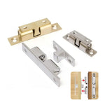 5-Piece Adjustable Brass Roller Latch Set | Double Spring Latch for Cabinet Doors