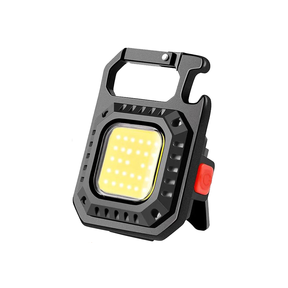 COB Keychain LED Flashlight with 1000 Lumens | 3 Light Modes and Folding Bracket: Rechargeable