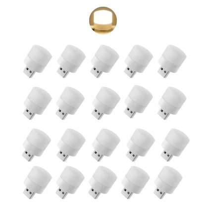Mini USB LED-Lampen | Atmosphäre Licht mit Stecker: Kompakt, Ideal für Schlafzimmer (20 Stück - Warmweiß)