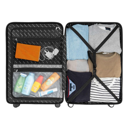 TRAVELY Polycarbonat Reisekoffer XL (77cm - 100 Liter) mit sanften Rollen & TSA Schloss