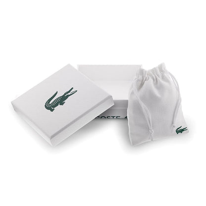 Lacoste 'METROPOLE' stainless steel bracelet for men decorated with petit piqué pattern